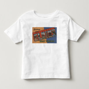 Elkins, West Virginia - Large Letter Scenes Toddler T-shirt