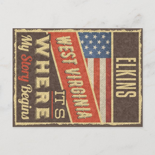 Elkins West Virginia Postcard (Front)