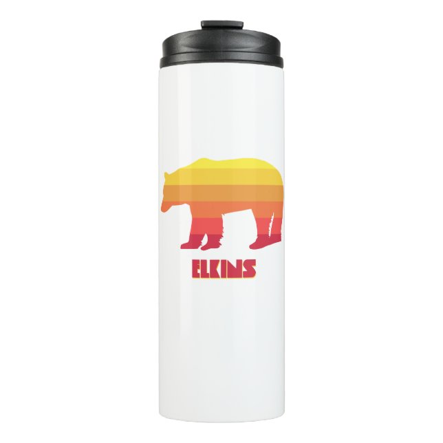Elkins West Virginia Rainbow Bear Thermal Tumbler (Front)