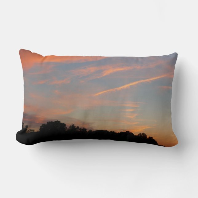 Elkridge Sunset Maryland Landscape Lumbar Pillow (Front)