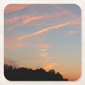 Elkridge Sunset Maryland Landscape Square Paper Coaster