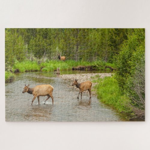 Elks Crossing the Colorado River Jigsaw Puzzle
