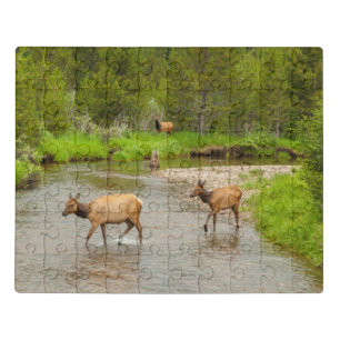 Elks Crossing the Colorado River Jigsaw Puzzle