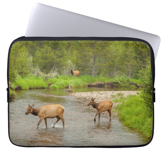 Elks Crossing the Colorado River Laptop Sleeve (Front)