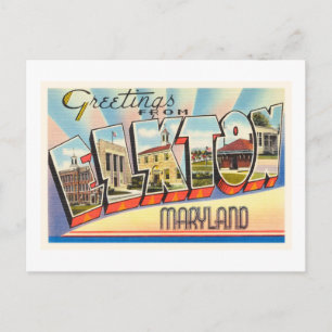 Elkton Maryland MD Old Vintage Travel Postcard- Postcard