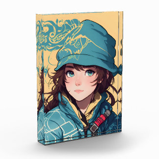 Ella Anime Hiker Girl Mountain Adventure Photo Block