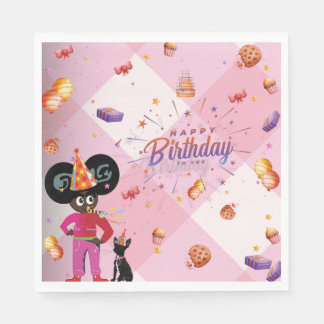 Ella B. Jenkins Pink party napkins