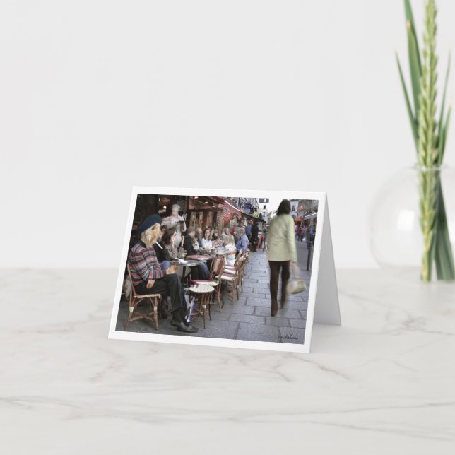 Ella Bella Banana in a Paris cafe Thank You Card (Front)