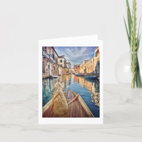 Ella Bella Banana rides the canals of Venice Thank You Card