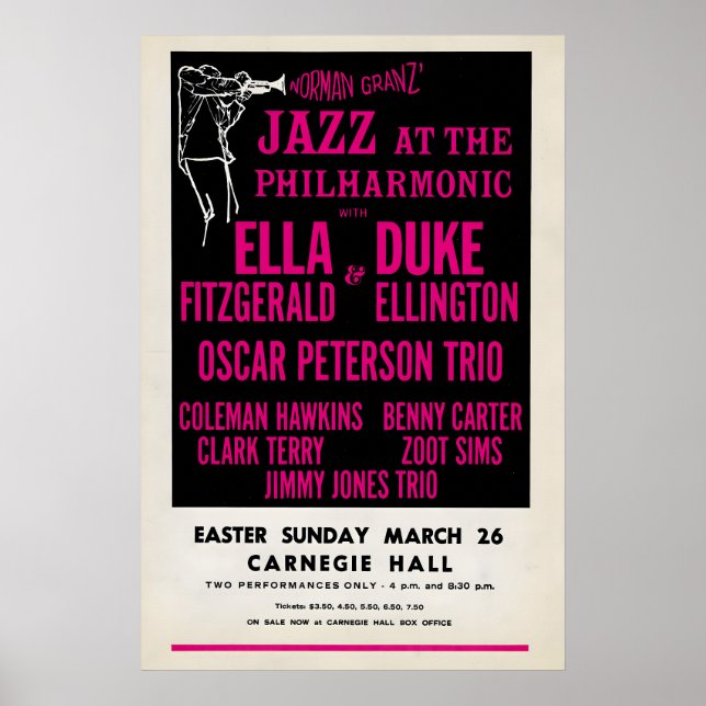 Ella Fitzgerald - Duke Ellington - Oscar Peterson Poster (Front)