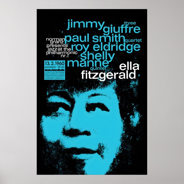 Ella Fitzgerald jazz poster - Ella in Berlin (Front)
