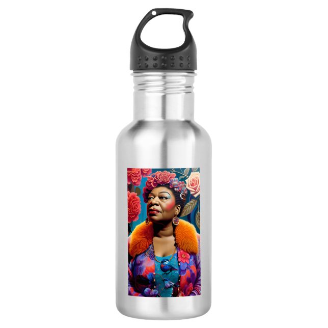 Ella Fitzgerald Stainless Steel Water Bottle (Front)