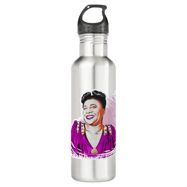 Ella Fitzgerald Stainless Steel Water Bottle (Front)