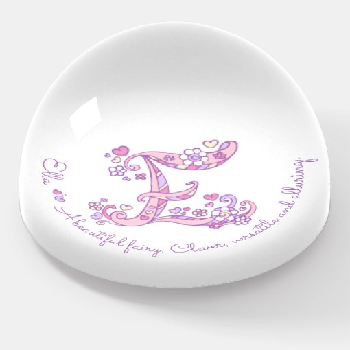 Ella letter E doodle art name meaning Paperweight Zazzle