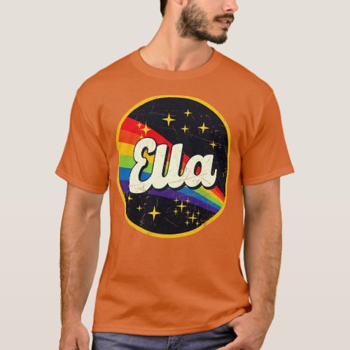Ella Rainbow In Space Vintage GrungeStyle T_Shirt