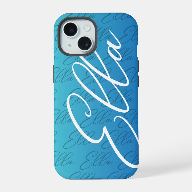 Ella Repeating Name Pattern Design Iphone Case (Back)