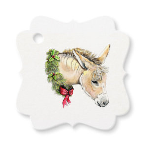 Ella the Christmas Donkey Favor Tags
