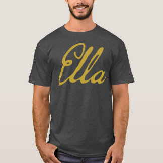 Ella Typography Gold Script T-Shirt