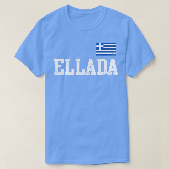 Ellada Greece Flag Greek Family T-Shirt (Design Front)