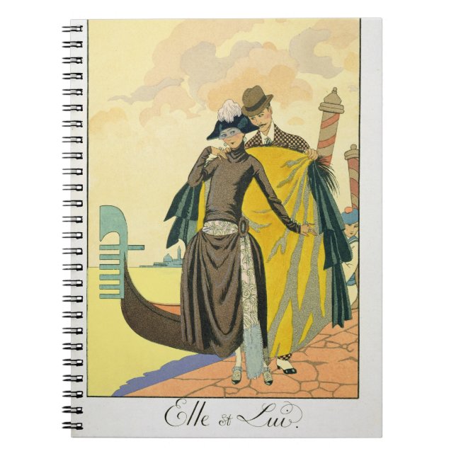 Elle et Lui, 1921 (pochoir print) Notebook (Front)