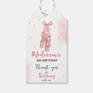 Ellegant Ballet pink Thank you Gift Tags