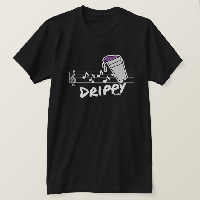 Elleki Drippy Cup T-Shirt (White) (Design Front)