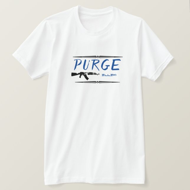 Elleki Purge K T-Shirt (Blue) (Design Front)