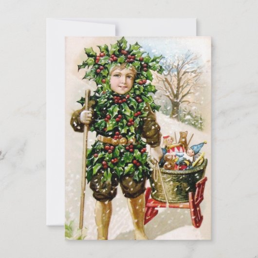 Ellen Clapsaddle: Holly Boy with Toys (Front)