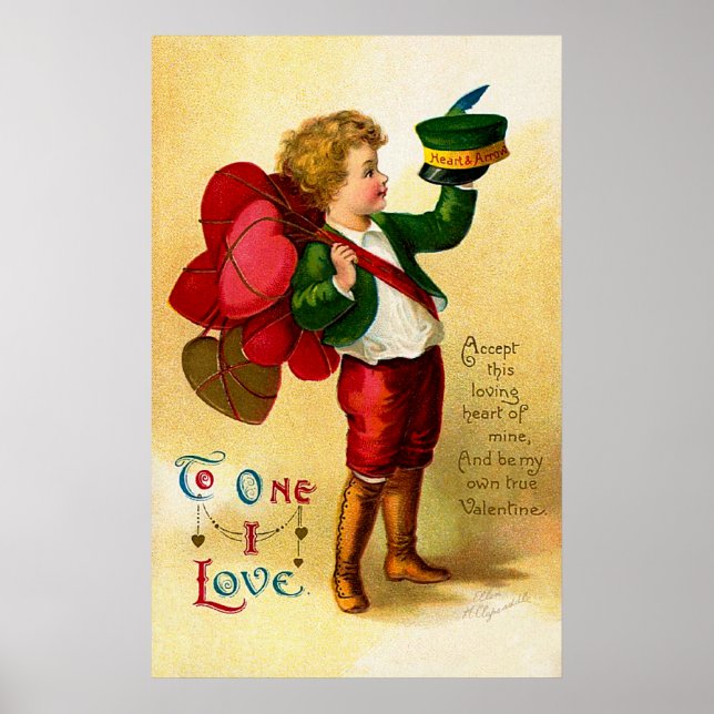 Ellen H. Clapsaddle: Accept this loving Heart Poster (Front)