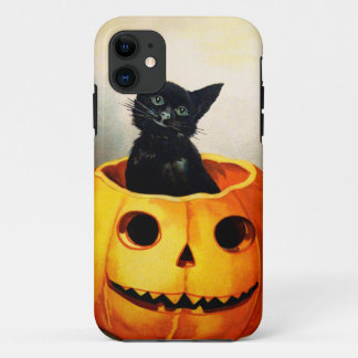 Ellen H. Clapsaddle: Black Cat in Jack O'Lantern iPhone 11 Case