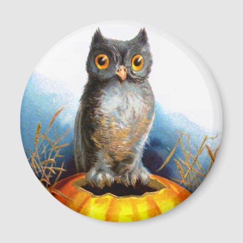 Ellen H Clapsaddle Halloween Owl Magnet