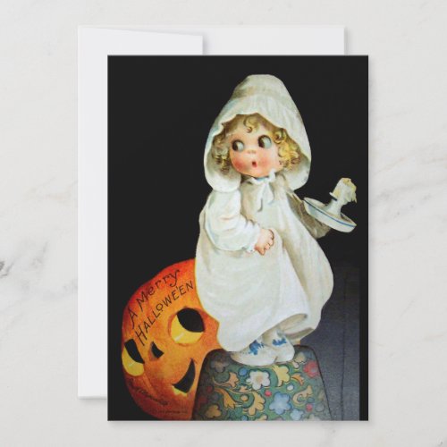 Ellen H. Clapsaddle: Little Girl with Candle Custom Invitation