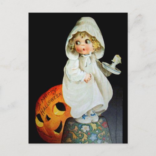 Ellen H Clapsaddle Little Girl with Candle Postcard