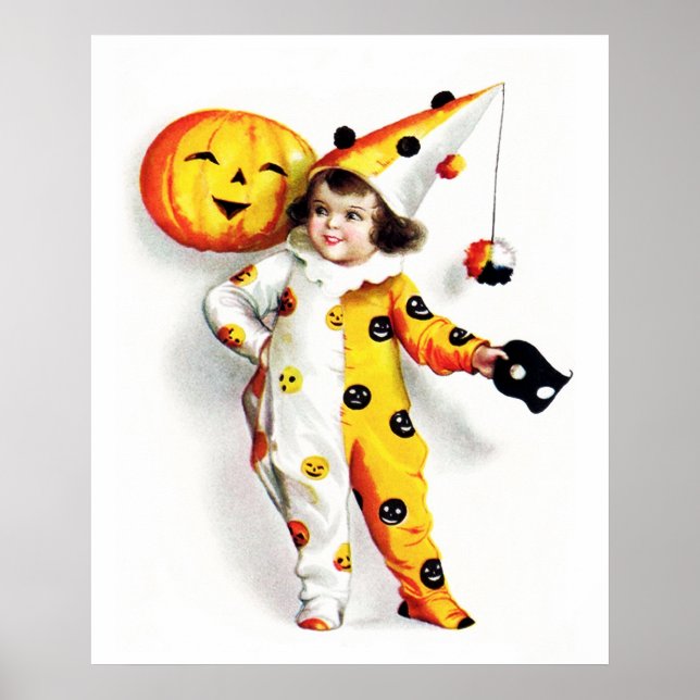 Ellen H. Clapsaddle: Little Halloween Harlequin Poster (Front)
