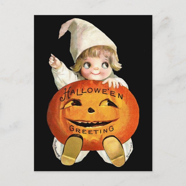 Ellen H. Clapsaddle: Little Pumpkin Boy Postcard (Front)