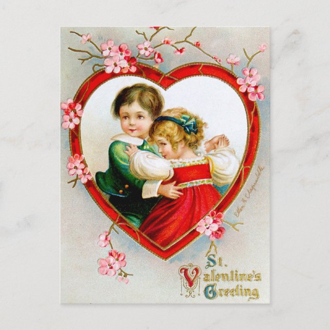 Ellen H. Clapsaddle: Secret in my Heart Postcard (Front)