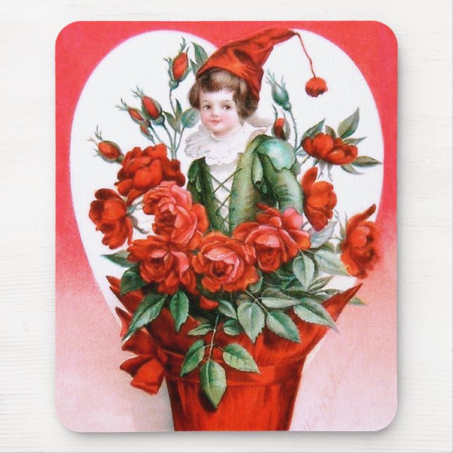 Ellen H. Clapsaddle: Valentine Roses Mouse Pad (Front)