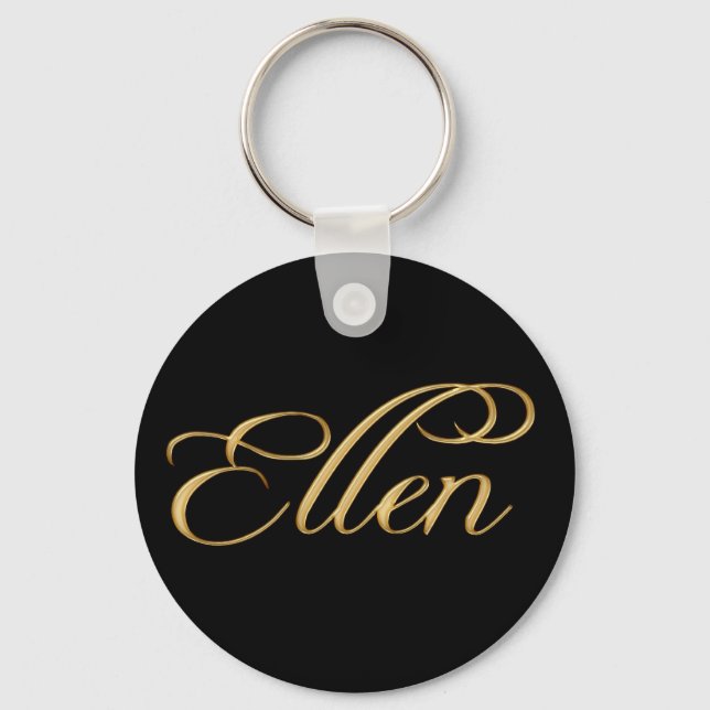 ELLEN Name-Branded Gift Key-chain or Zipper-pull Keychain (Front)