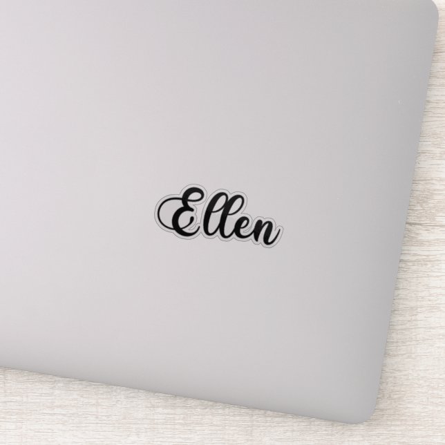 Ellen Name - Handwritten Calligraphy Sticker (Detail)