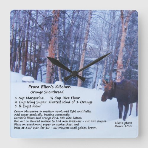 Ellens Kitchen Moose Wall Clock