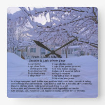 Ellen's Kitchen Recipe Wall Clock