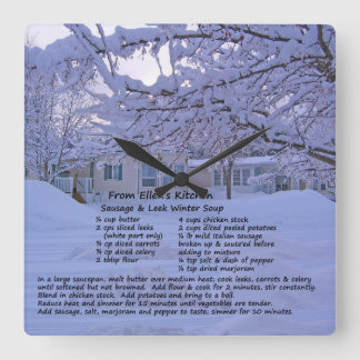 Ellen's Kitchen Recipe Wall Clock
