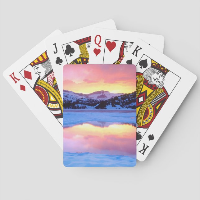 Ellery Lake at Sunset Poker Cards (Back)