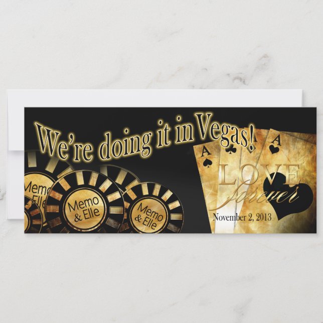 Elle's Vegas Wedding (contact me to personalize) Invitation (Front)