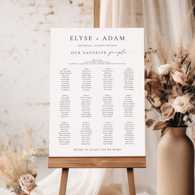 Ellesmere 12 Table + Bridal Table Seating Chart Foam Board (Creator Uploaded)