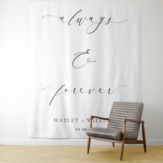 Ellesmere Always & Forever Wedding Quote Backdrop (In Situ)