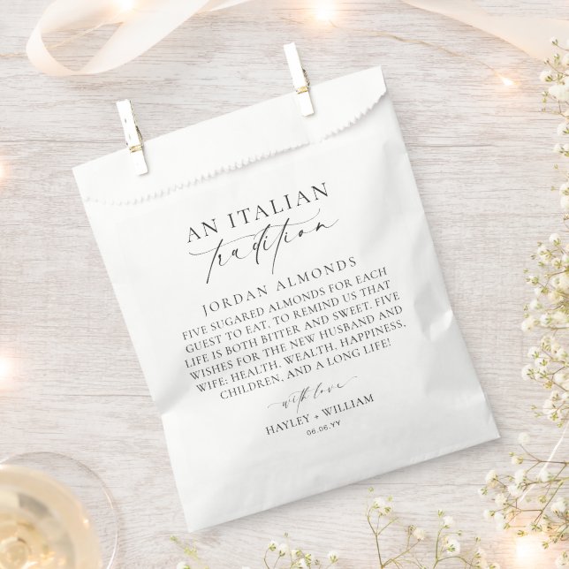 Ellesmere An Italian Tradition Sugared Almonds Favor Bag (Clipped)