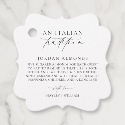 Ellesmere An Italian Tradition Sugared Almonds Favor Tags