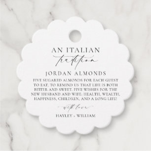 Ellesmere An Italian Tradition Sugared Almonds Favor Tags