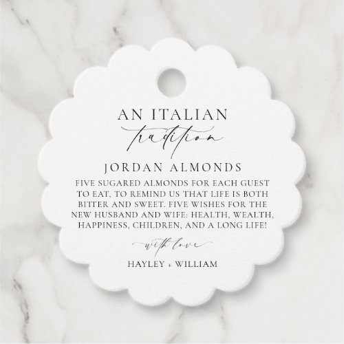 Ellesmere An Italian Tradition Sugared Almonds Favor Tags